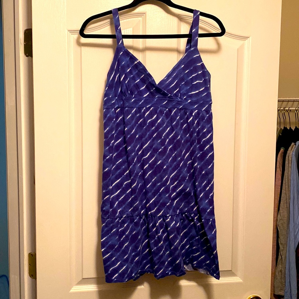 Blue and white summer dress